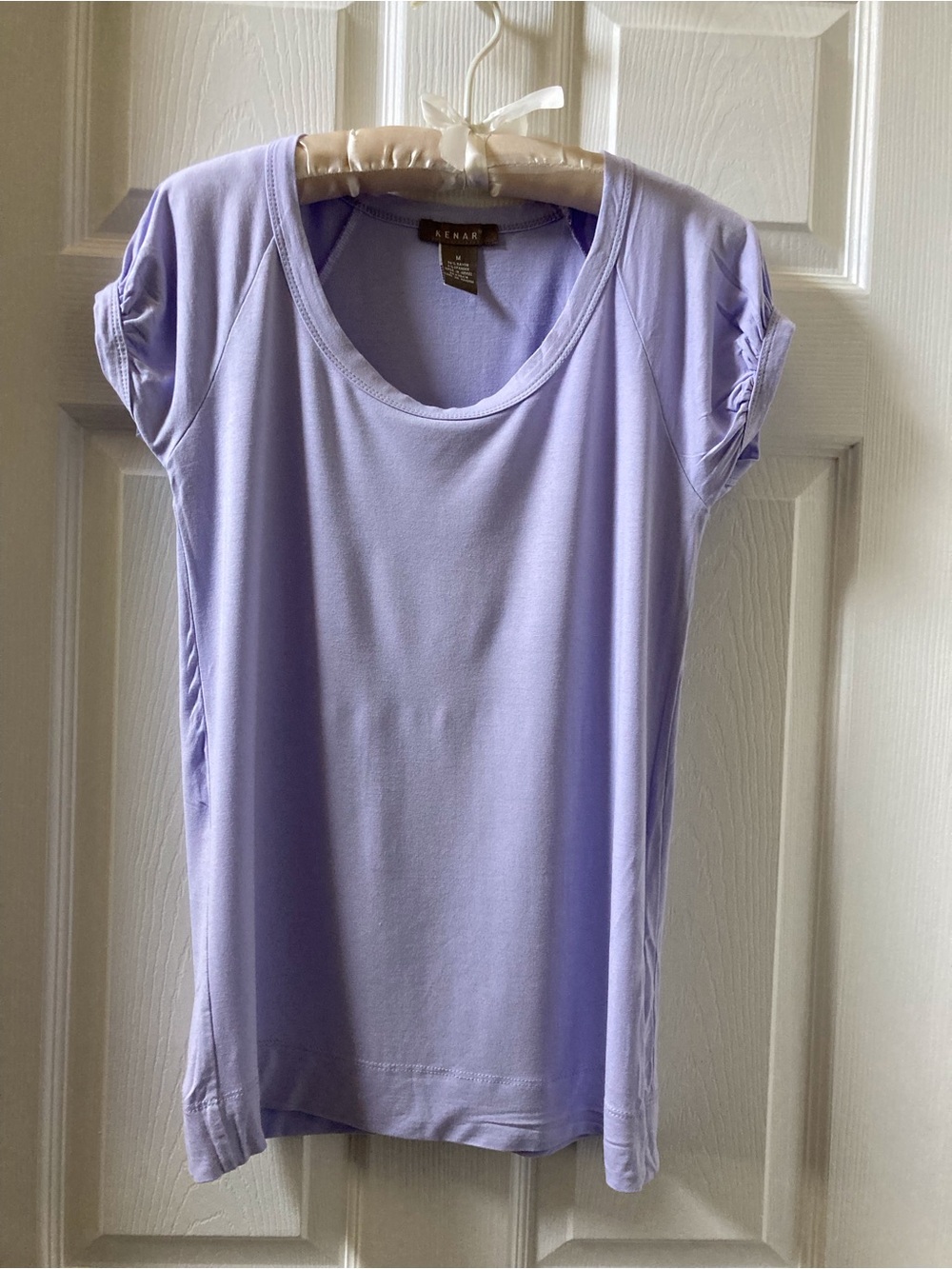 Kenar Lavender Short Sleeve Scoop Neck Tee